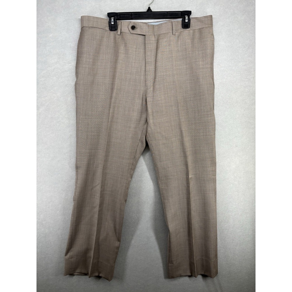 Tommy Hilfiger Classic Wool Pleated Beige‎ Trousers Pants Mens 38x29
